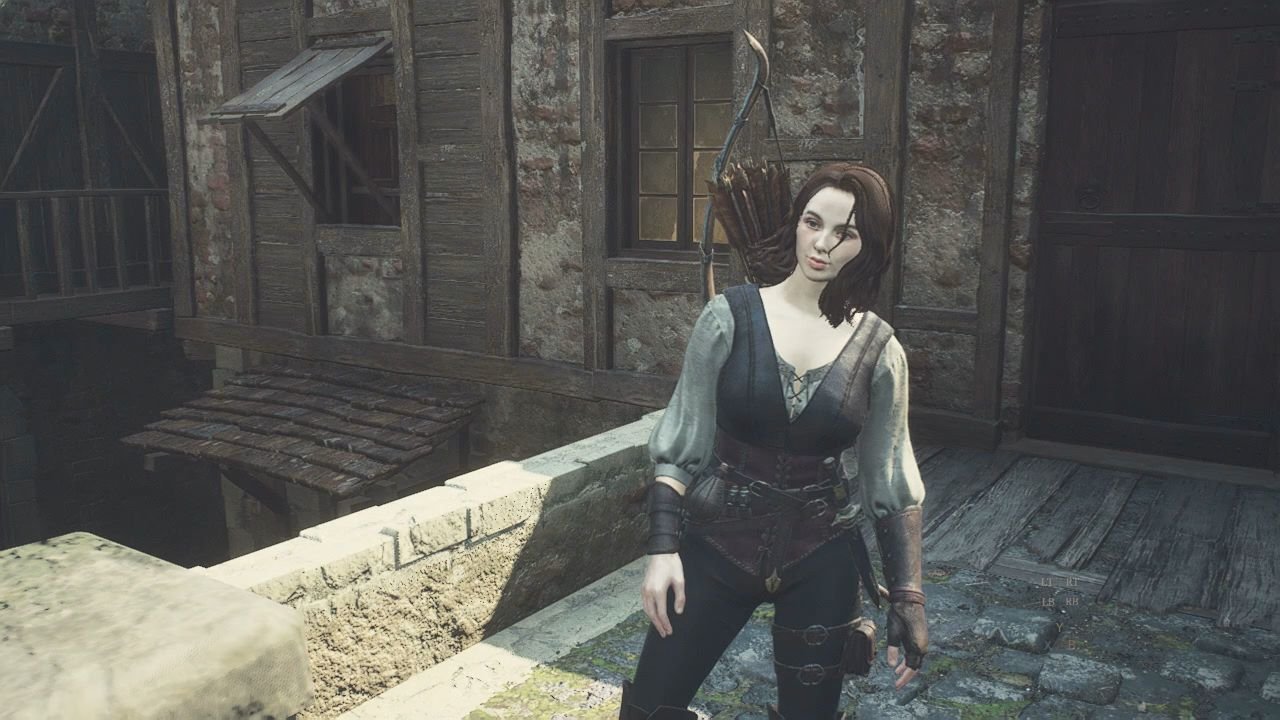 Meeting an archer character, who stands outside your house in the city.