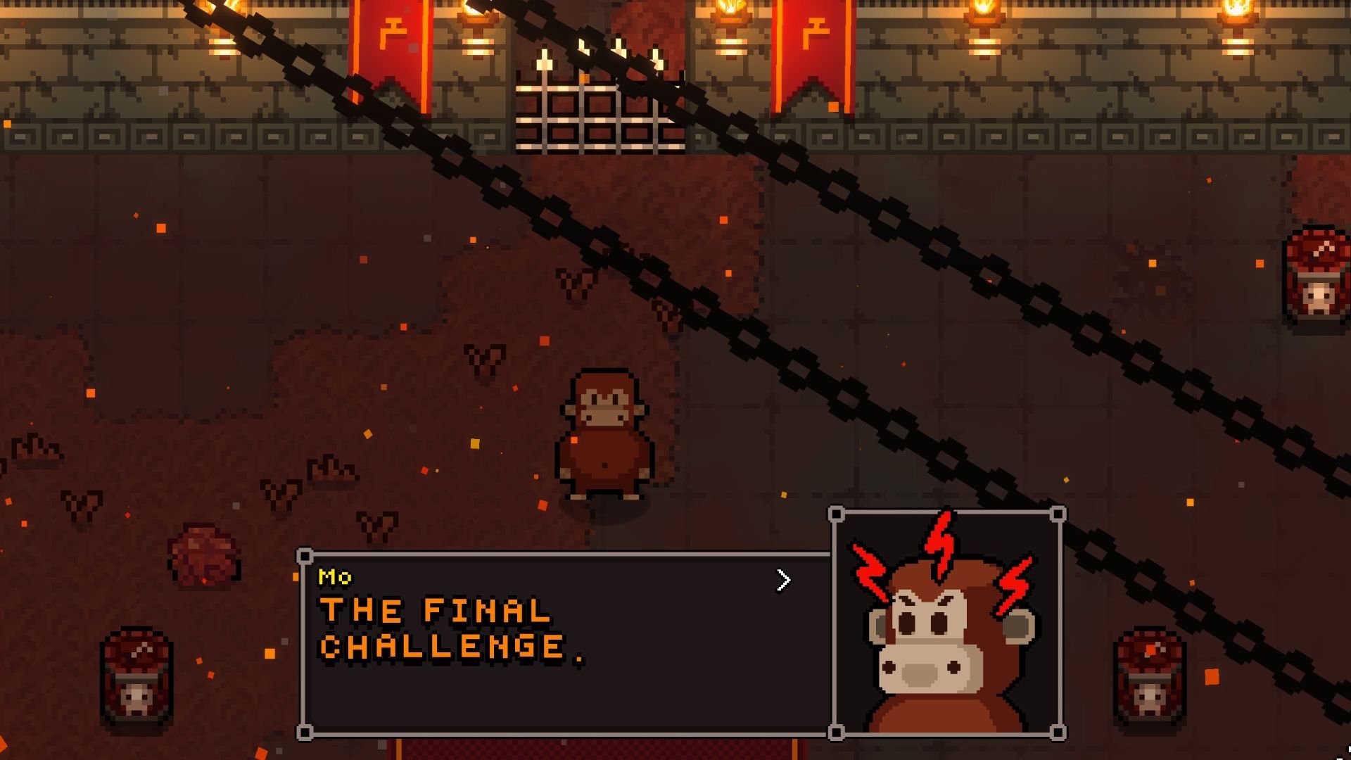 A character named Mo issues what appears to be a final challenge.