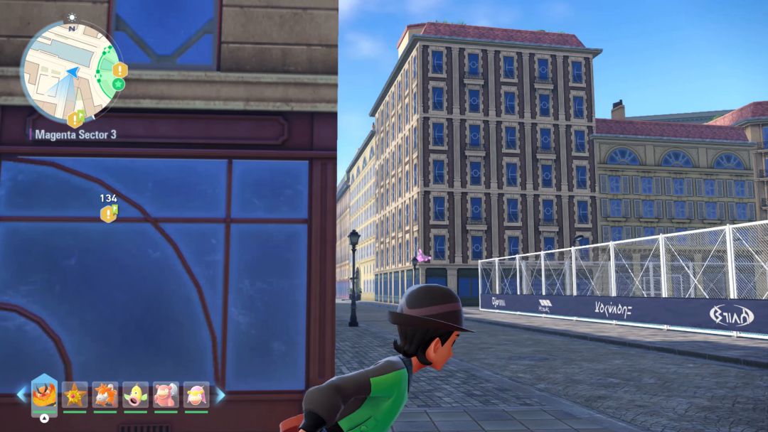 The Pokemon Trainer veers left to head south through an alleyway to the west of Wild Zone 7.