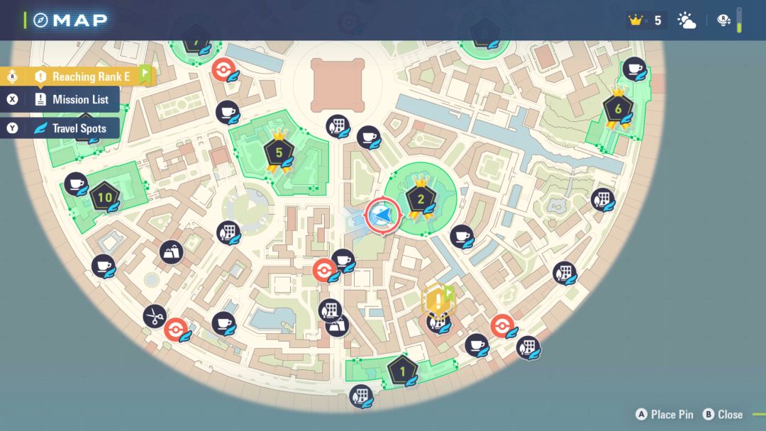 A map showing the location of Kingsley, who provides Side Mission 33, just west of Wild Zone 2.