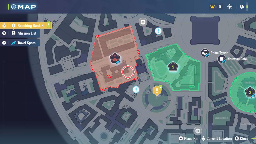A close look at the map, showing the newly activated Battle Zone, to the west of Wild Zone 5 on the map.